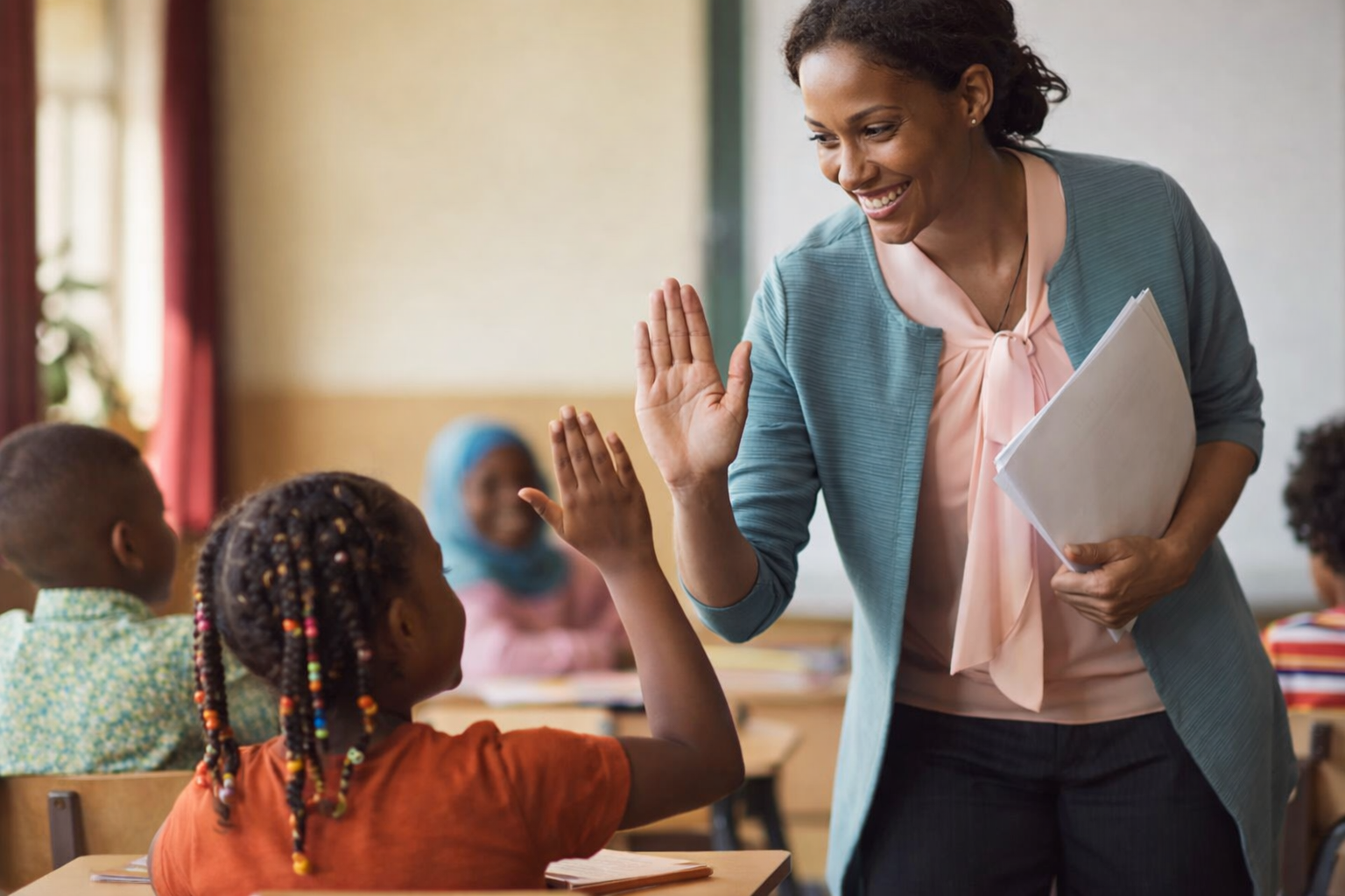 Educator using AI teaching assistant