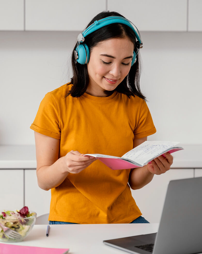 Students using our AI learning platform